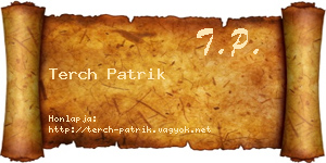 Terch Patrik névjegykártya